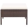 vidaXL 6-tlg. Garten-Lounge-Set mit Auflagen Poly Rattan Braun