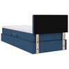 vidaXL Aufbewahrungsbett mit Matratze Blau 90 x 190 cm Holzwerkstoff