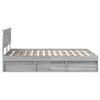 vidaXL Bettrahmen Graues Sonoma 140 x 190 cm Massives Kiefernholz