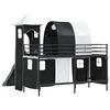 vidaXL Kinderloftbett Schwarz 90 x 190 cm Metall