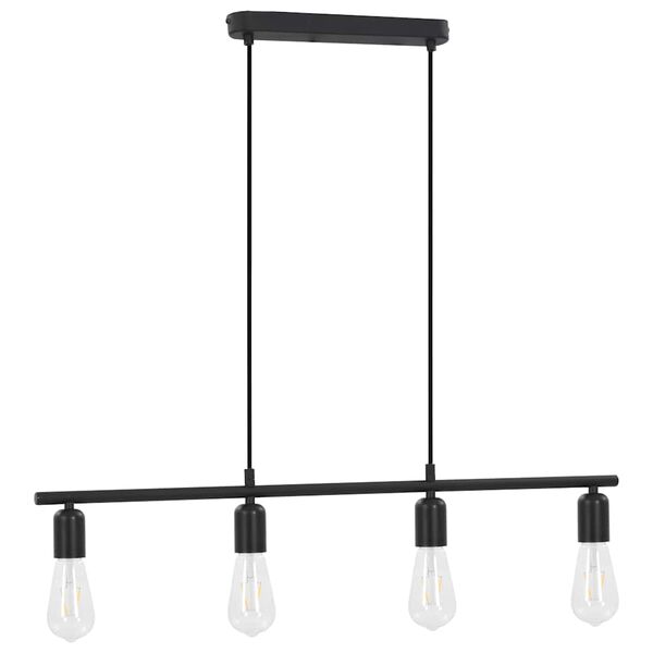 vidaXL Deckenleuchte mit Gl&uuml;hlampen 2 W Schwarz 80 cm E27