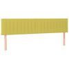 vidaXL Boxspringbett mit Matratze & LED Gr&uuml;n 200x200 cm Stoff