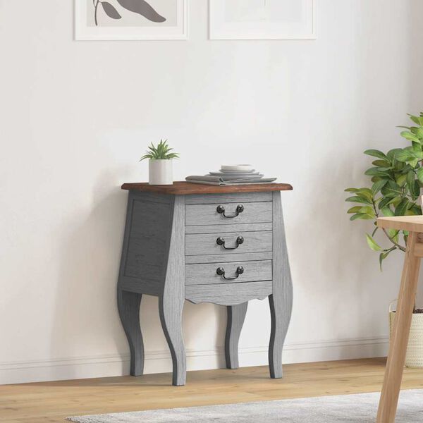 vidaXL Nachttisch Massives Mahagoniholz 48x35x64 cm