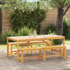 vidaXL Garten Essgruppe 3 pcs Braun Massivholz Akazie