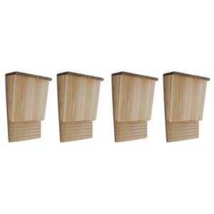 vidaXL Fledermaush&auml;user 4 Stk. 22 x 12 x 34 cm Holz