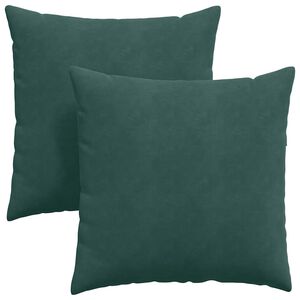 vidaXL Sofakissen 2 St&uuml;ck Dunkelgr&uuml;n 60 x 60 cm Cordstoff
