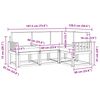 vidaXL Outdoor-Sofagarnitur mit Kissen 4 pcs Natur und Beige