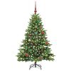 vidaXL K&uuml;nstlicher Weihnachtsbaum mit 150 LEDs Gr&uuml;n 150 cm PE und PVC
