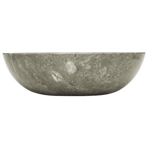 vidaXL Waschbecken Grau &Oslash;40x12 cm Marmor