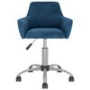 vidaXL Esszimmerstuhl Drehbar Blau Samt