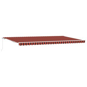 vidaXL Einziehbare Markise Orange und Braun 600 x 350 cm