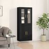 vidaXL Highboard 2 pcs Schwarz Eichen-Optik 69,5 x 34 x 180 cm