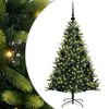 vidaXL K&uuml;nstlicher geflammter Weihnachtsbaum 150 LEDs Gr&uuml;n 120 cm
