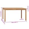 vidaXL Garten-Esstisch 140x80x77 cm Massivholz Teak