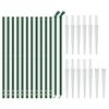 vidaXL Maschendrahtzaun mit Bodenh&uuml;lsen Gr&uuml;n 0,8x25 m