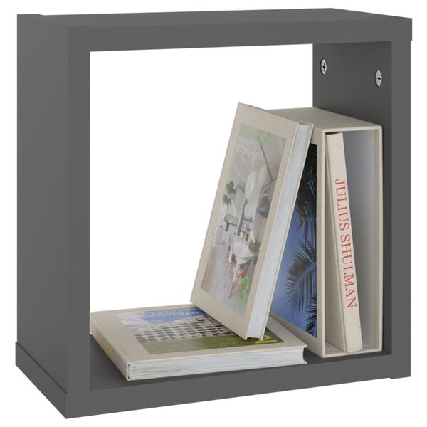 vidaXL W&uuml;rfelregale 4 Stk. Grau 30x15x30 cm