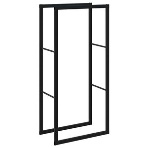 vidaXL Brennholzregal Schwarz 55x30x116 cm Stahl