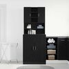 vidaXL Waschmaschinen-Schrank 2 pcs Schwarz Eichen-Optik