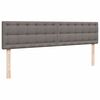 vidaXL Ottoman-Bett mit Matratzen & LEDs Taupe 200x200 cm Stoff