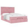vidaXL Ottoman-Bett mit Matratzen Rosa 140x200 cm Samt