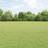 vidaXL Zaun mit Pfosten Silber 0,4 x 50 m Stahl