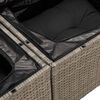 vidaXL 11-tlg. Garten-Sofagarnitur mit Kissen Grau Poly Rattan