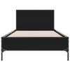 vidaXL Bettgestell Schwarz 90x200 cm Holzwerkstoff und Metall
