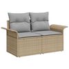 vidaXL Gartensofa-set mit Speicher 6 pcs Beige Poly-Rattan