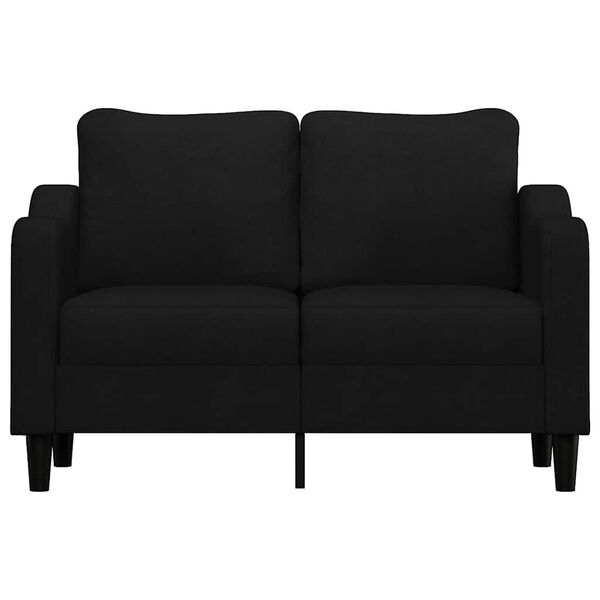 vidaXL 2-Sitzer-Sofa Schwarz 120 cm Stoff