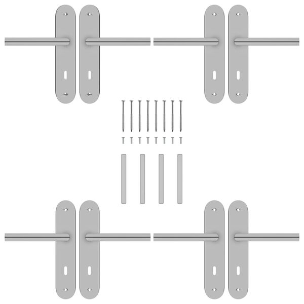 vidaXL Türgriff-Set 2 Stk. Buntbart Edelstahl