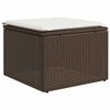 vidaXL 4-tlg. Garten-Sofagarnitur mit Kissen Braun Poly Rattan
