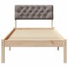 vidaXL Bettgestell Braun und Taupe 80 x 200 cm Massivholz Kiefer