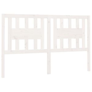 vidaXL Kopfteil Wei&szlig; 206x4x100 cm Massivholz Kiefer
