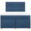 vidaXL Boxspringbett mit Matratze Blau 160x200 cm Stoff
