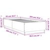 vidaXL Bettgestell Betongrau 90x200 cm Holzwerkstoff