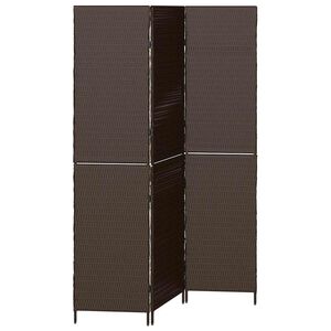 vidaXL Raumteiler Braun 146 x 180 cm Poly-Rattan