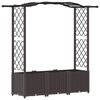 vidaXL Hochbeet mit Rankgitter und Dach Braun 164 x 40 x 138 cm PP