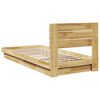 vidaXL Massivholzbett mit Kopfteil ohne Matratze 90x190 cm Eichenholz