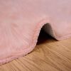 vidaXL Kunstschaffell Teppich Tafalla Rosa 120 x 120 cm Polyester