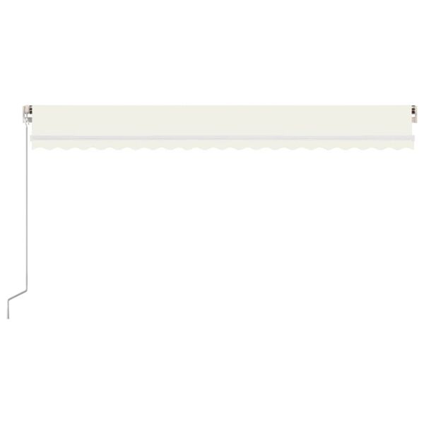 vidaXL Markise Manuell Einziehbar mit LED 500x300 cm Creme