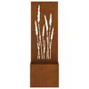 vidaXL Garten Sichtschutz-Leinwand Rostig 50 x 140 cm Wetterfeststahl