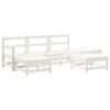 vidaXL 6-tlg. Garten-Lounge-Set Wei&szlig; Massivholz Kiefer