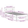 vidaXL Bettrahmen Wachsbraun 75 x 190 cm Massives Kiefernholz
