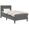 vidaXL Bettgestell mit Matratze Dunkelgrau 80 x 200 cm Samt
