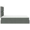 vidaXL Ottoman-Bett mit Matratze Dunkelgrau 120x200 cm Stoff