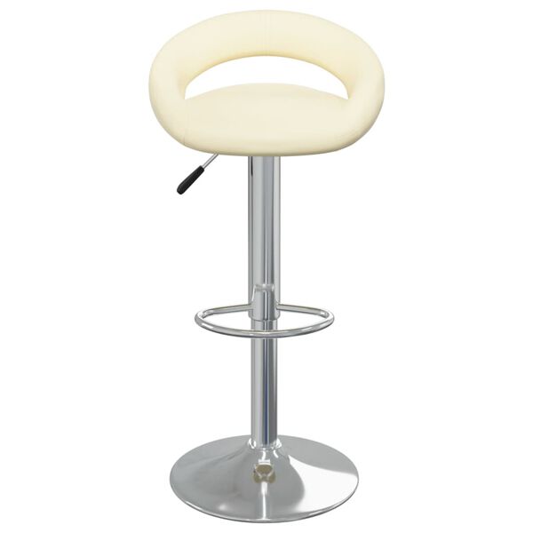 vidaXL Barhocker 2 Stk. Creme Kunstleder