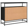 vidaXL Sideboard Schwarz 100x35x80 cm Holzwerkstoff