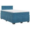 vidaXL Boxspringbett mit Matratze Dunkelblau 120 x 200 cm Samt