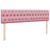 vidaXL Ottomane Bett mit Matratze & LEDs Rosa 180x200 cm Samt