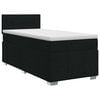 vidaXL Boxspringbett mit Matratze Schwarz 90 x 200 cm Stoff